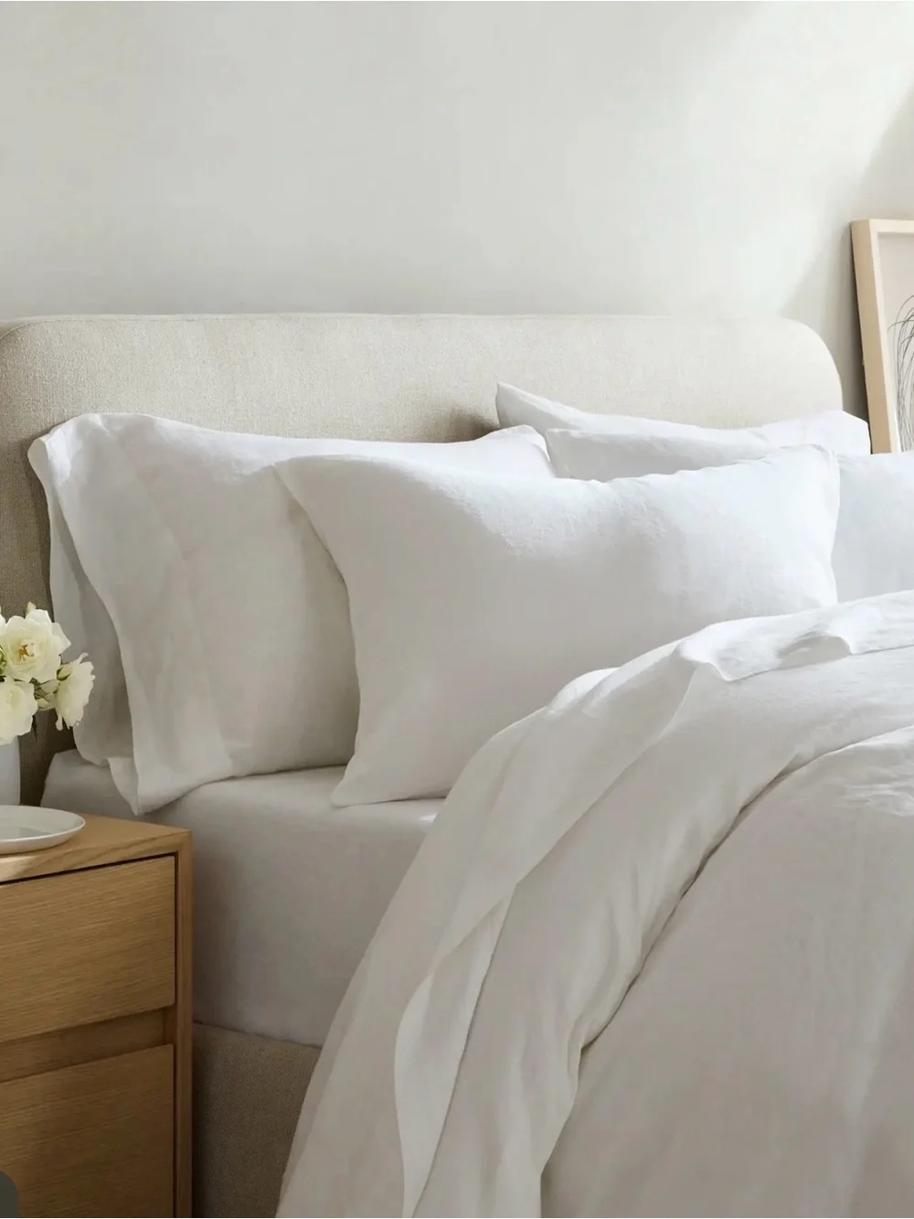 Quince NWOT European Linen Duvet Cover Set in White King/Cal King